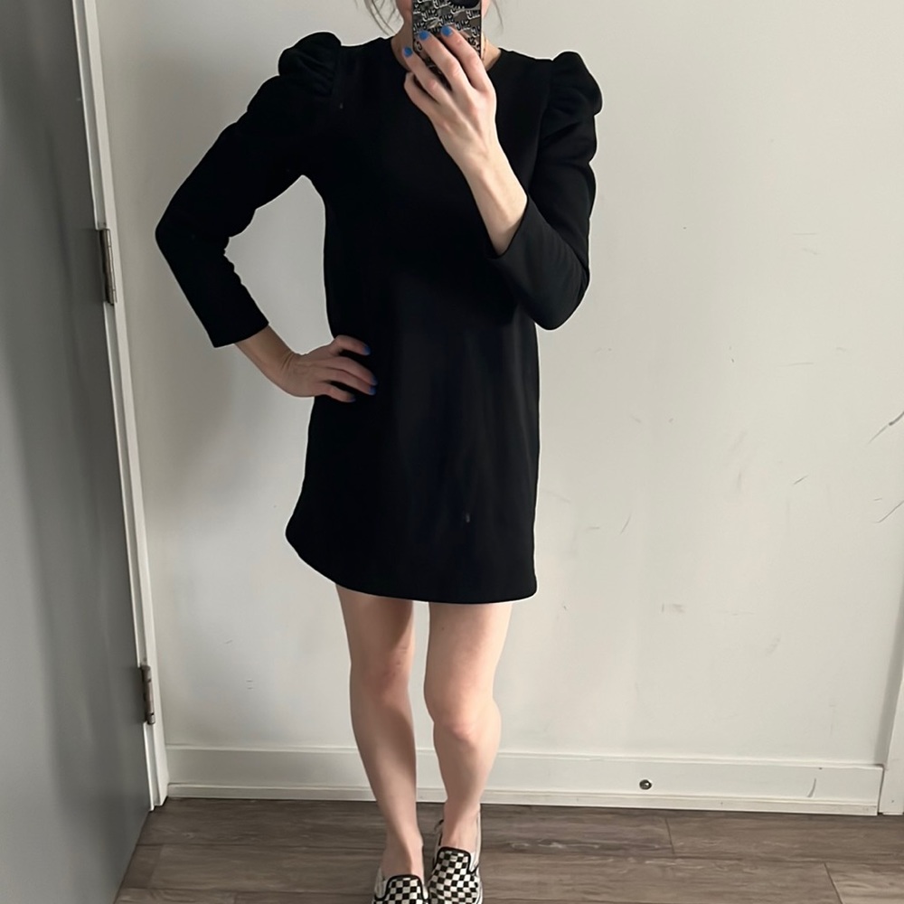 ZARA Puff Sleeve Fleece Dress